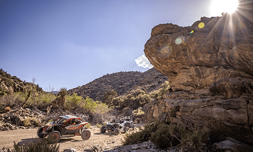 Can-Am caravan in the High Desert